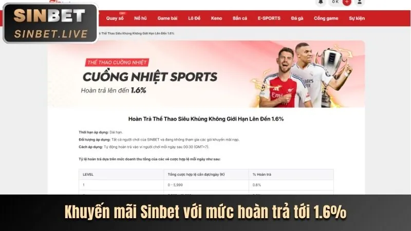 Hoàn Trả Thể Thao & Casino GA179